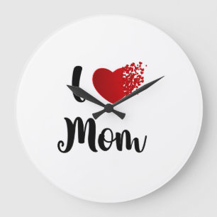 Relógio Grande Dia das Mães Eu Amo Mamãe Presente Explosão do Cor