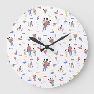 Relógio Grande Dia de os pais Wall Clock