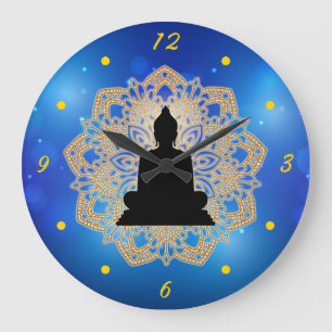 Relógio Grande Dia de Vesak Buda e Mandala Vaisakha Purnima