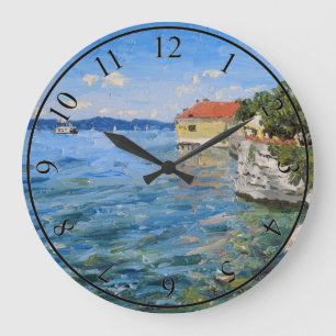 Relógio Grande Dia do Sol no Lago Constança no Sul da Alemanha