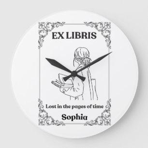 Relógio Grande Diário de Leitura Personalizado Dark Academia Ex L