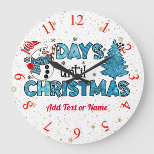 Relógio Grande Dias até o Natal Personalizar