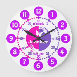 Relógio Grande Diga às garotas do tempo que piam pinto nome púrpu