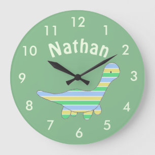 Relógio Grande Dinossauro Stripy