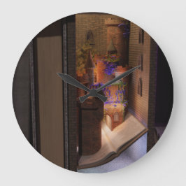 Relógio Grande Diorama do livro miniatura - castelo mágico