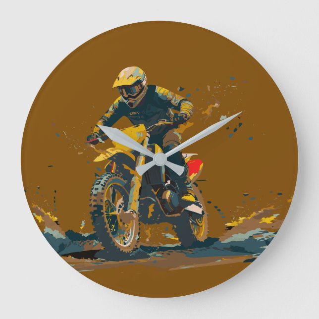 Relógio Grande Dirt Bike Graphic Large Clock (Frente)