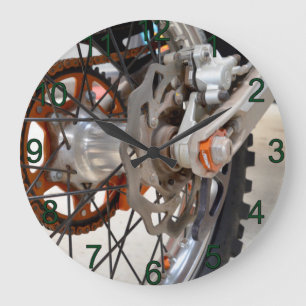 Relógio Grande Dirt Bike Motorbike Wheel Cogs, Lge Wallclock
