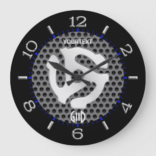 Relógio Grande Discagem DJ com espaçador Amarelo LEGAL em um dis