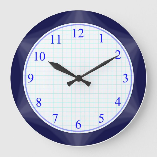 Relógio Grande Discagem simples azul (Frente)