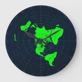 Relógio Grande Disco de Mapa da Terra Plano