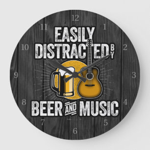 Relógio Grande Distração fácil de cerveja e música