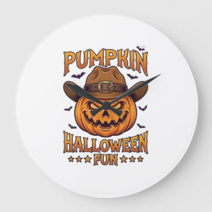 Relógio Grande Diversão de Halloween de Abóbora Lanterna de Jack