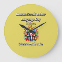 Diversas Palavras Se Unem. Dia da Língua Mãe.