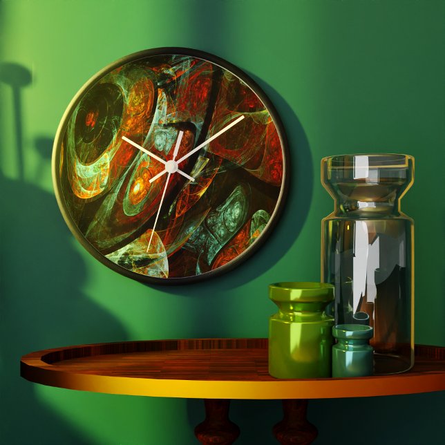 Relógio Grande Divisão de Abstrato de Tempo (Time Split Abstract Art Clock)