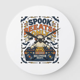 Relógio Grande DJ Fantasma Spooky Beats Gravação Antiga Halloween