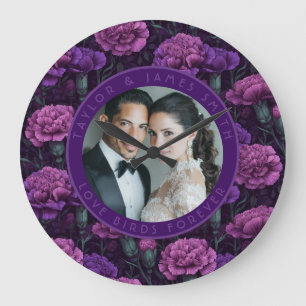Relógio Grande Doce Pétala de Cravo Flor Silvestre Casamento