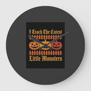 Relógio Grande Doces ou Travessuras de Halloween Monstrinhos Abób