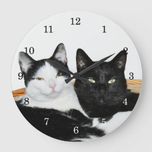 Relógio Grande Dois gatos apaixonados