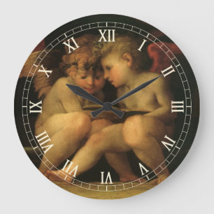Relógio Grande Dois Querubins Lendo por Rosso Fiorentino, Anjos