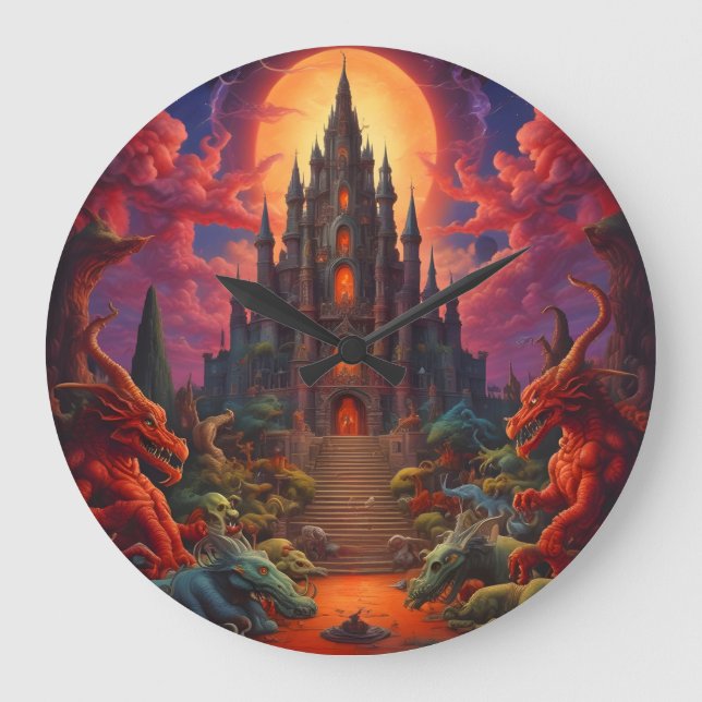 Relógio Grande Double Your Dragon Fantasy Final (Frente)