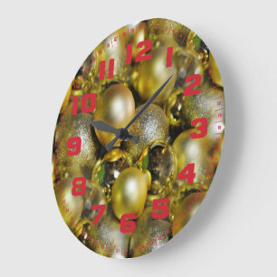 Relógio Grande Dourado Natal