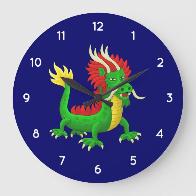 Relógio Grande Dragão Chinês (Frente)