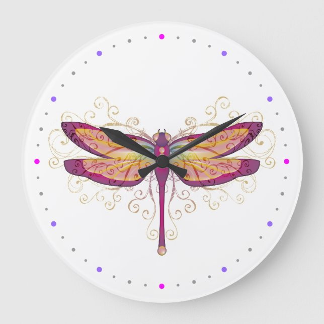 Relógio Grande Dragonfly (Frente)
