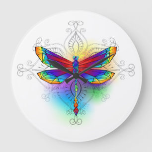 Relógio Grande Dragonfly Poligonal