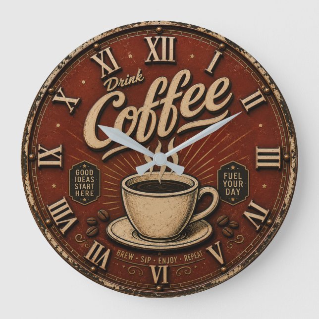 Relógio Grande Drink Coffee (Frente)