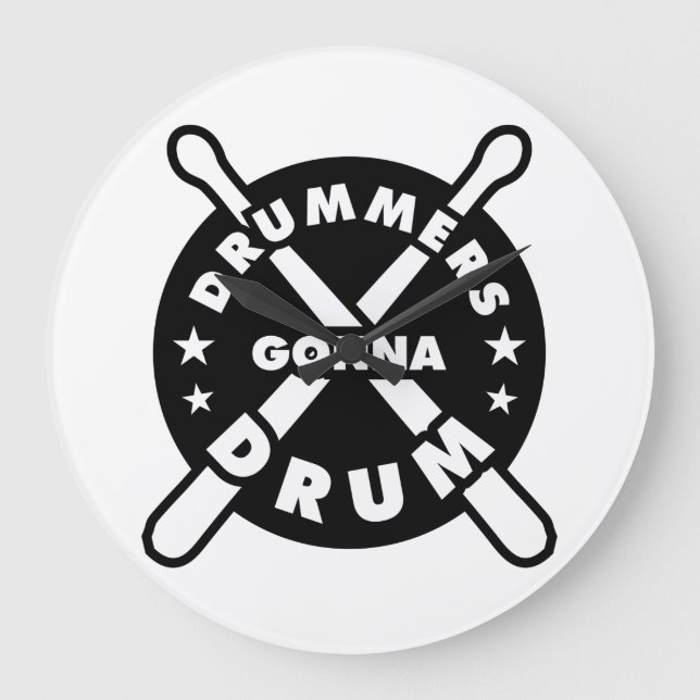 Relógio Grande Drummers Gonna Drum (Frente)