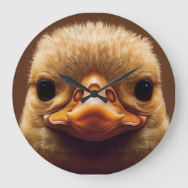 Relógio Grande Duck Life Like Portraje Beak com Penas Amarelas