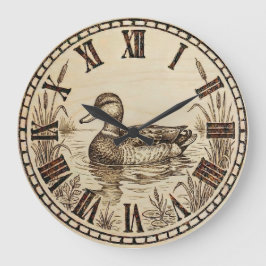 Relógio Grande Duck Pond Wall Clock 