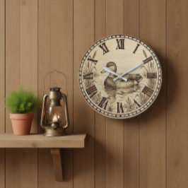 Relógio Grande Duck Pond Wall Clock 