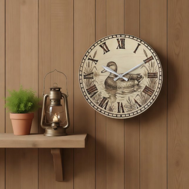 Relógio Grande Duck Pond Wall Clock  (Criador carregado)