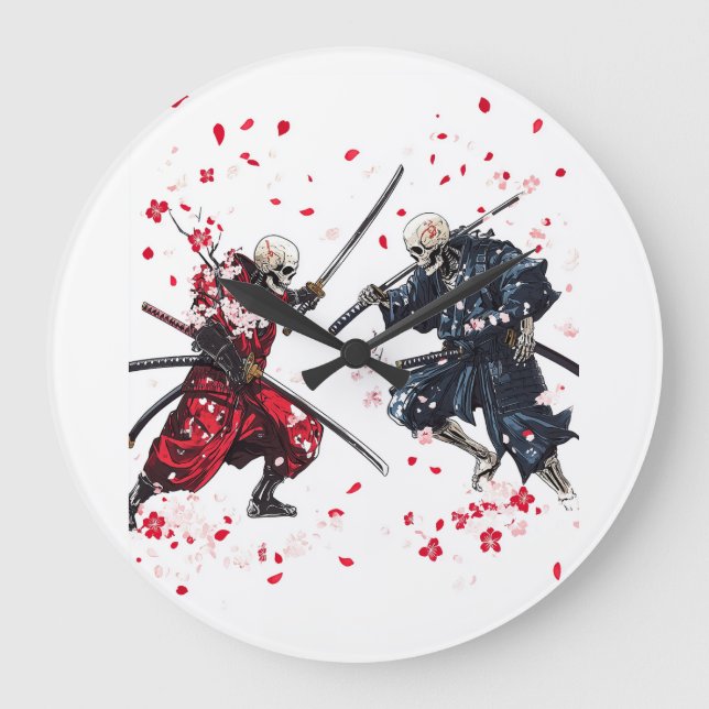 Relógio Grande Duelo de Samurai Caveira (Frente)