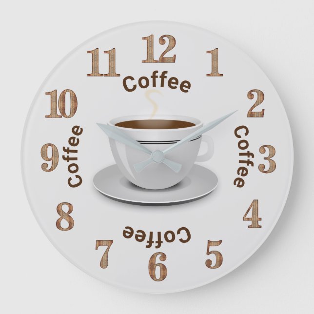 Relógio Grande É café O'Clock, Café Cup e SMS (Frente)