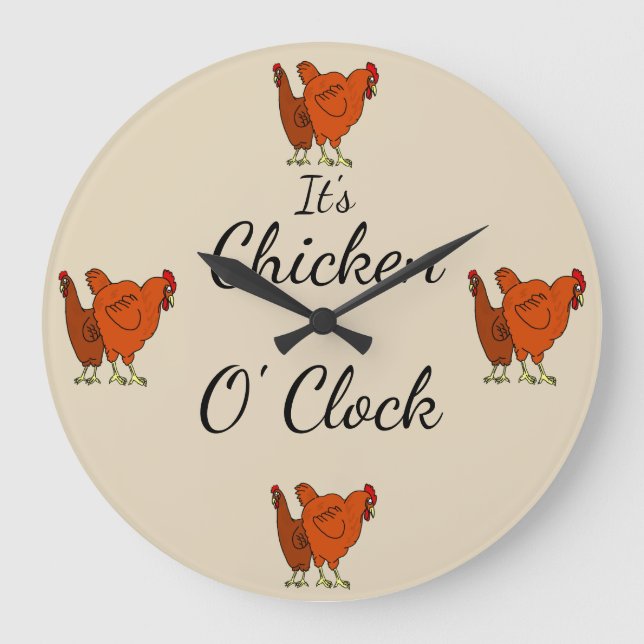 Relógio Grande É Chicken O' Clock (Frente)