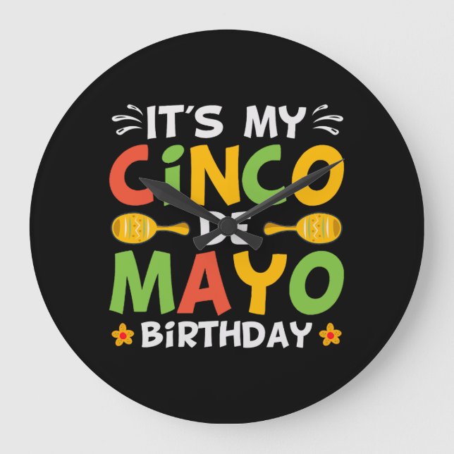 Relógio Grande É o meu Cinco de Mayo Aniversário (Frente)