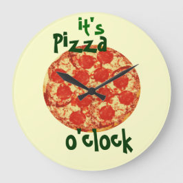 Relógio Grande É Pizza O'clock Clock