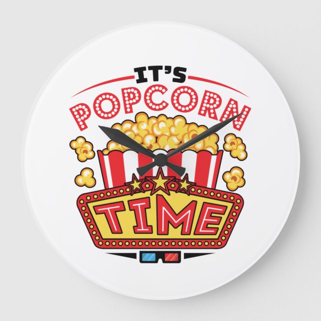 Relógio Grande É Popcorn Time Movie Lover (Frente)