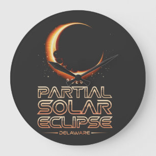 Relógio Grande Eclipse Solar Parcial Nova Jersey 2025