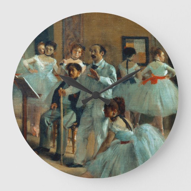 Relógio Grande Edgar Degas A Dança Foyer na Ópera (Frente)