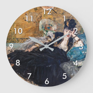 Relógio Grande Edouard Manet - Senhora com ventiladores