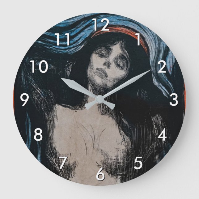 Relógio Grande Edvard Munch - Madona Litografia (Frente)