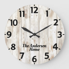 Relógio Grande Efeito da Madeira Sangrada