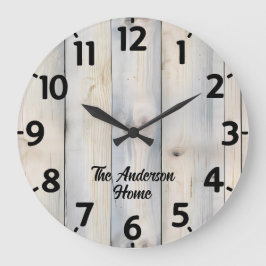 Relógio Grande Efeito da Madeira Sangrada