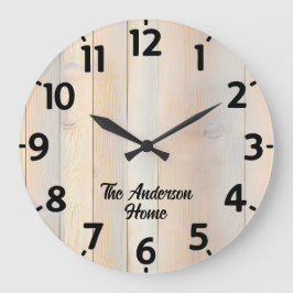 Relógio Grande Efeito da Madeira Sangrada