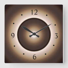 Relógio Grande Efeito de Lua Marrom/Tan em Design Impresso