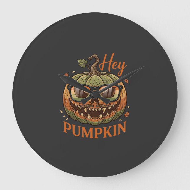 Relógio Grande Ei Abóbora Óculos de Halloween Jack Lantern Bigode (Frente)