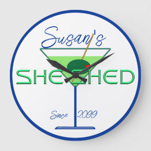 Relógio Grande Ela Shed Shed Man Cave Bar Wall Clock